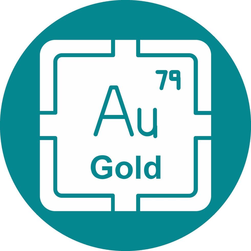 Gold Glyph Multi Circle Icon vector