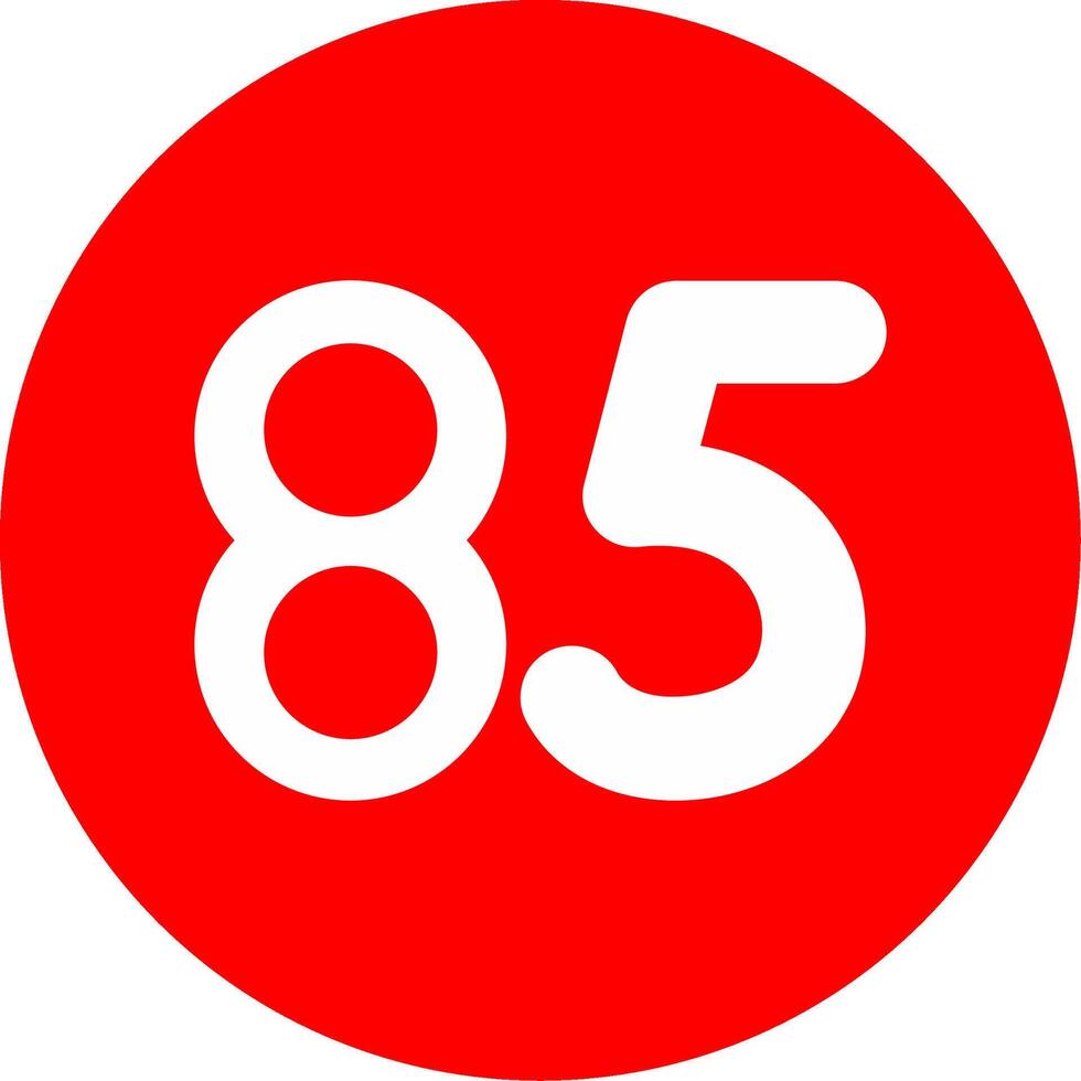 Eighty five Glyph Multi Circle Icon vector