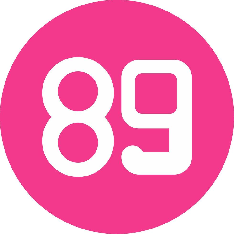 Eighty nine Glyph Multi Circle Icon vector