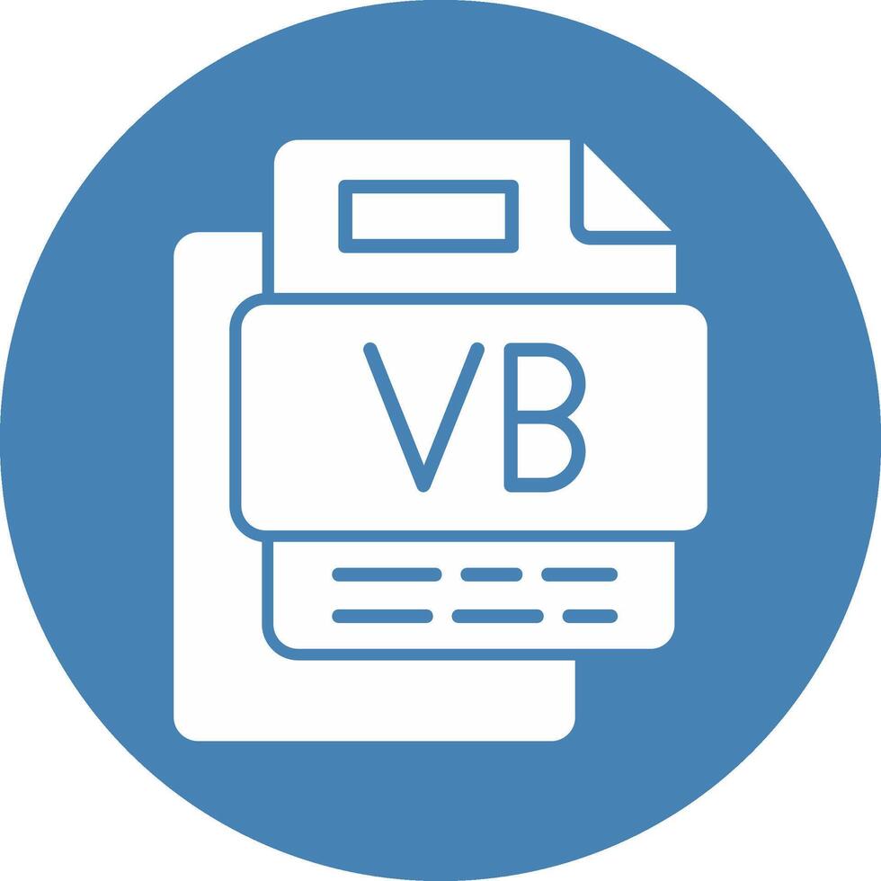 VB File Glyph Multi Circle Icon vector