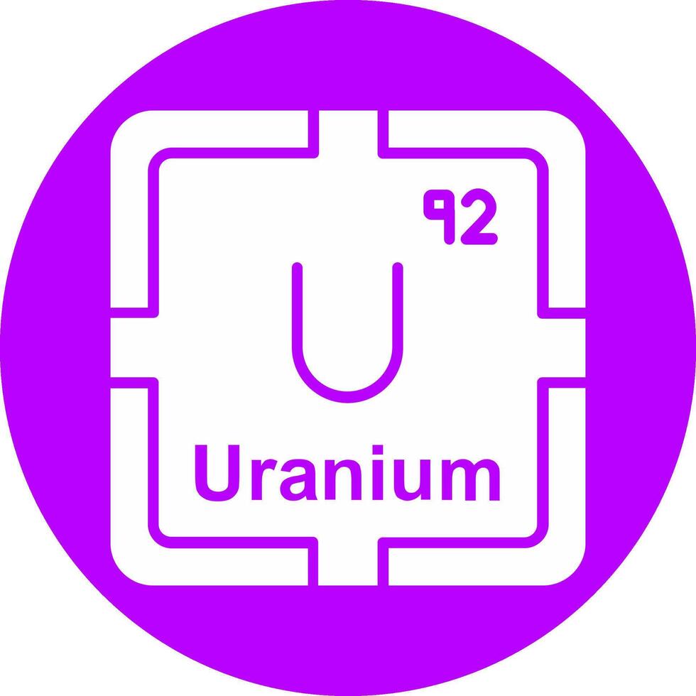Uranium Glyph Multi Circle Icon vector