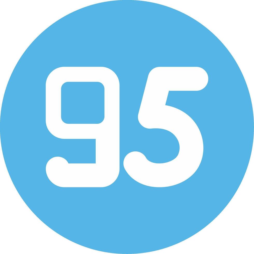 Ninety five Glyph Multi Circle Icon vector