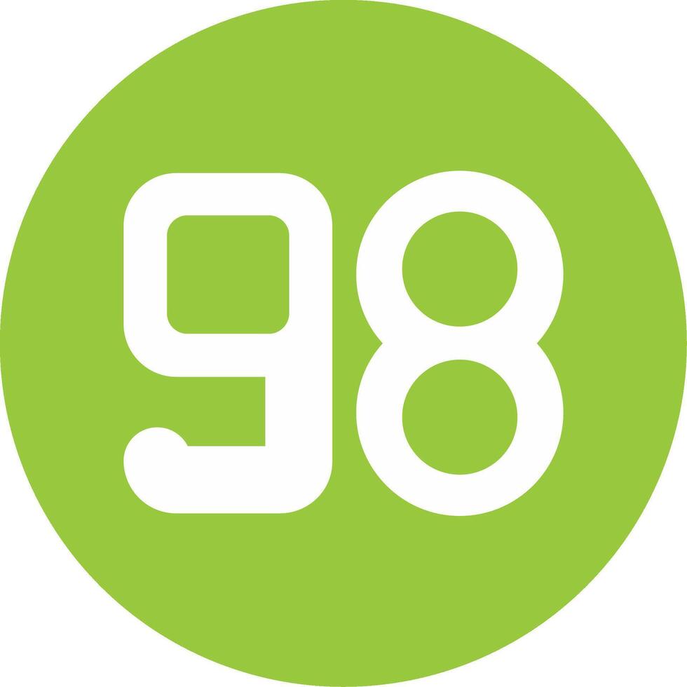 Ninety eight Glyph Multi Circle Icon vector