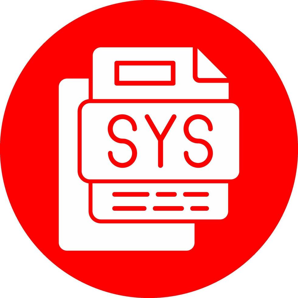 Sys File Glyph Multi Circle Icon vector