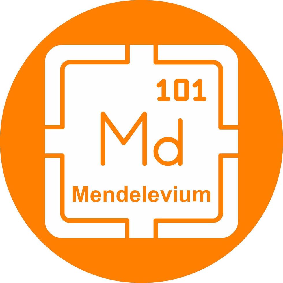 Mendelevium Glyph Multi Circle Icon vector
