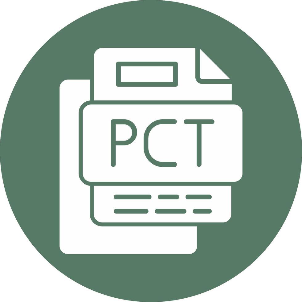 Pct File Glyph Multi Circle Icon vector