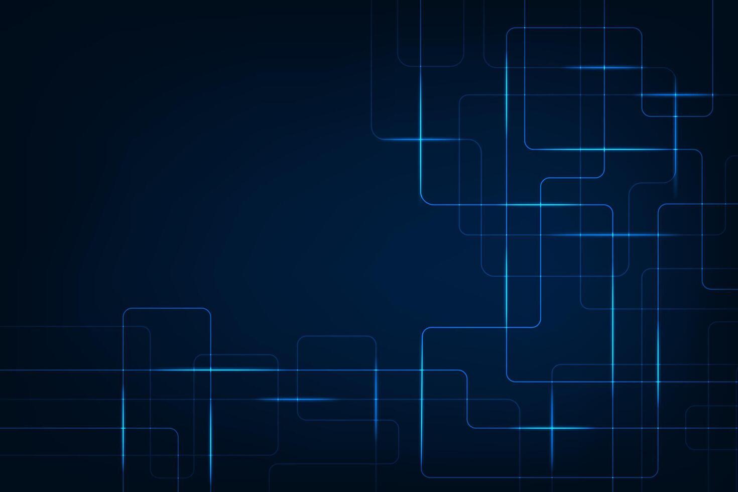 Abstract futurisit circuit board hi-tech technology with blue light background. vector