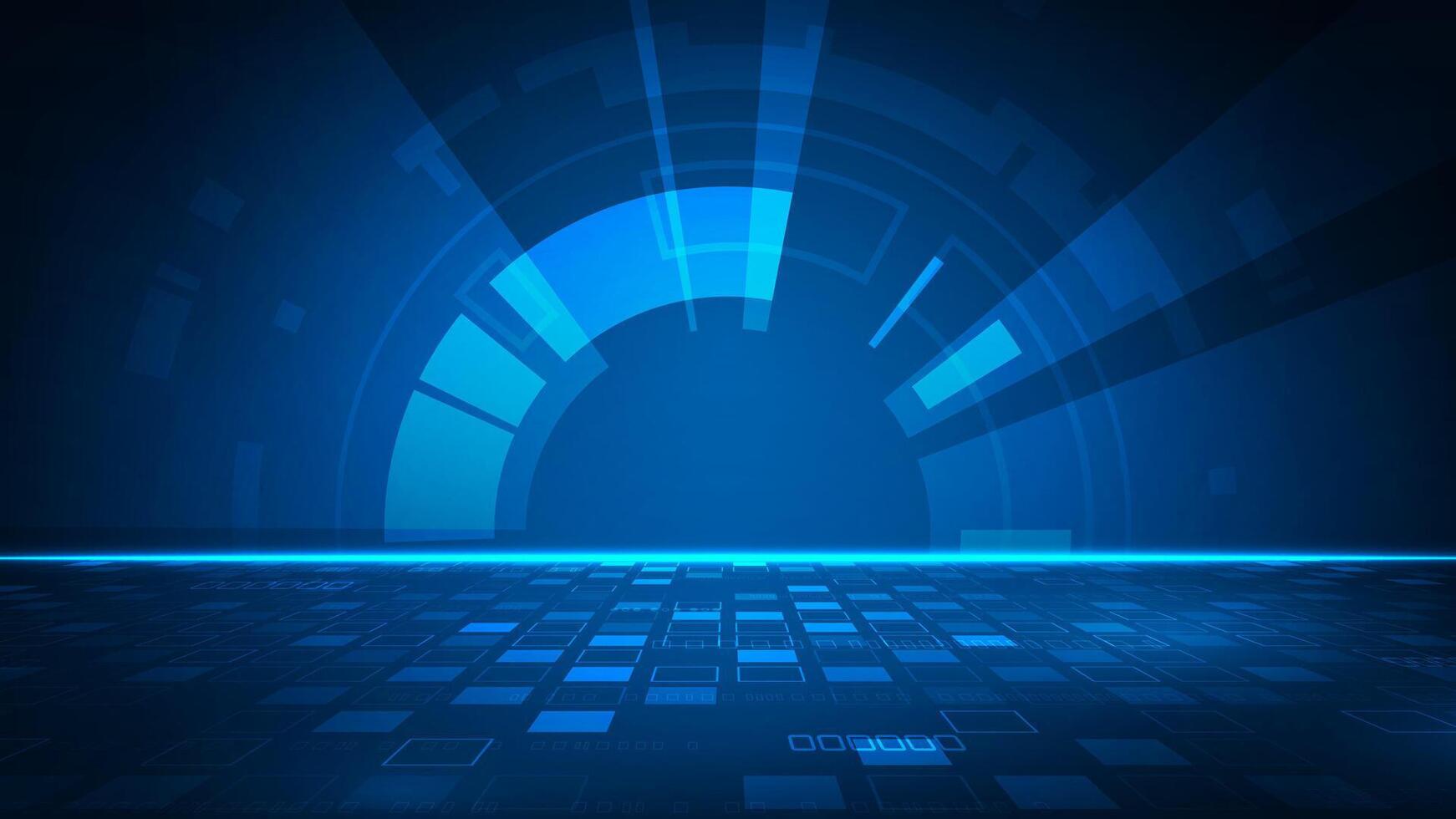 Digital hud ring technology concept adstract blue background. vector