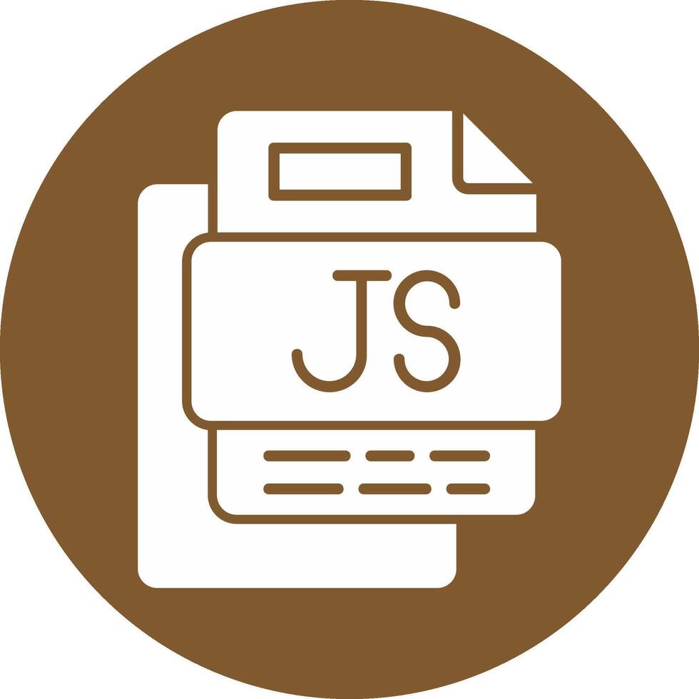 JS File Glyph Multi Circle Icon vector