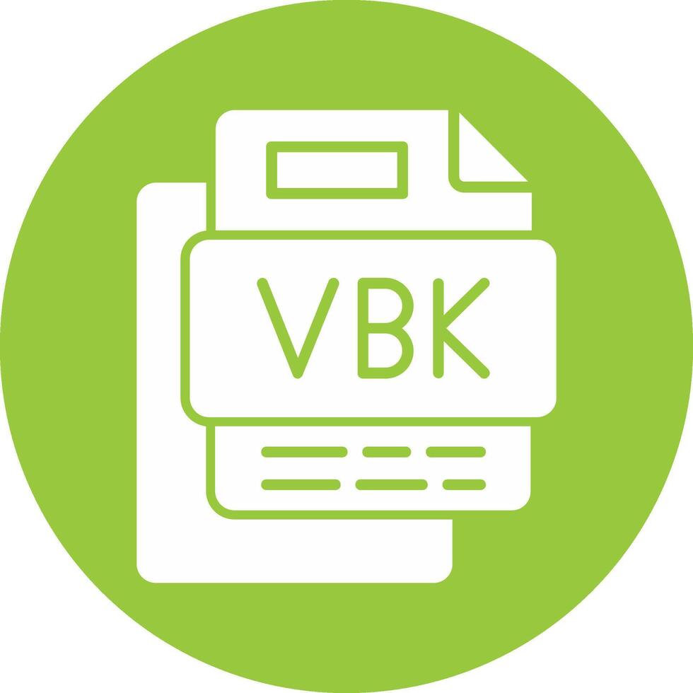 Vbk File Glyph Multi Circle Icon vector