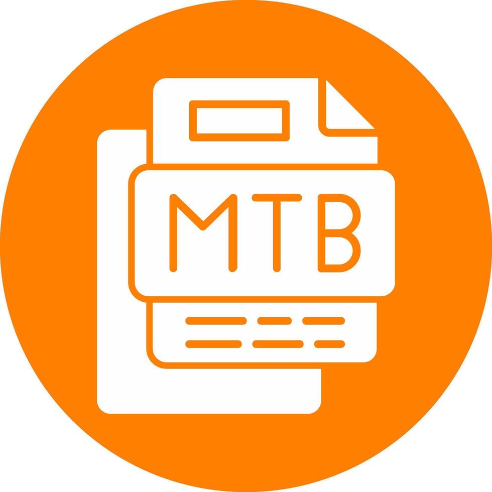 Mtb File Glyph Multi Circle Icon vector