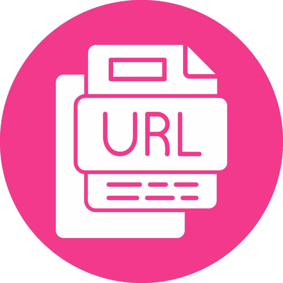 Url File Glyph Multi Circle Icon vector