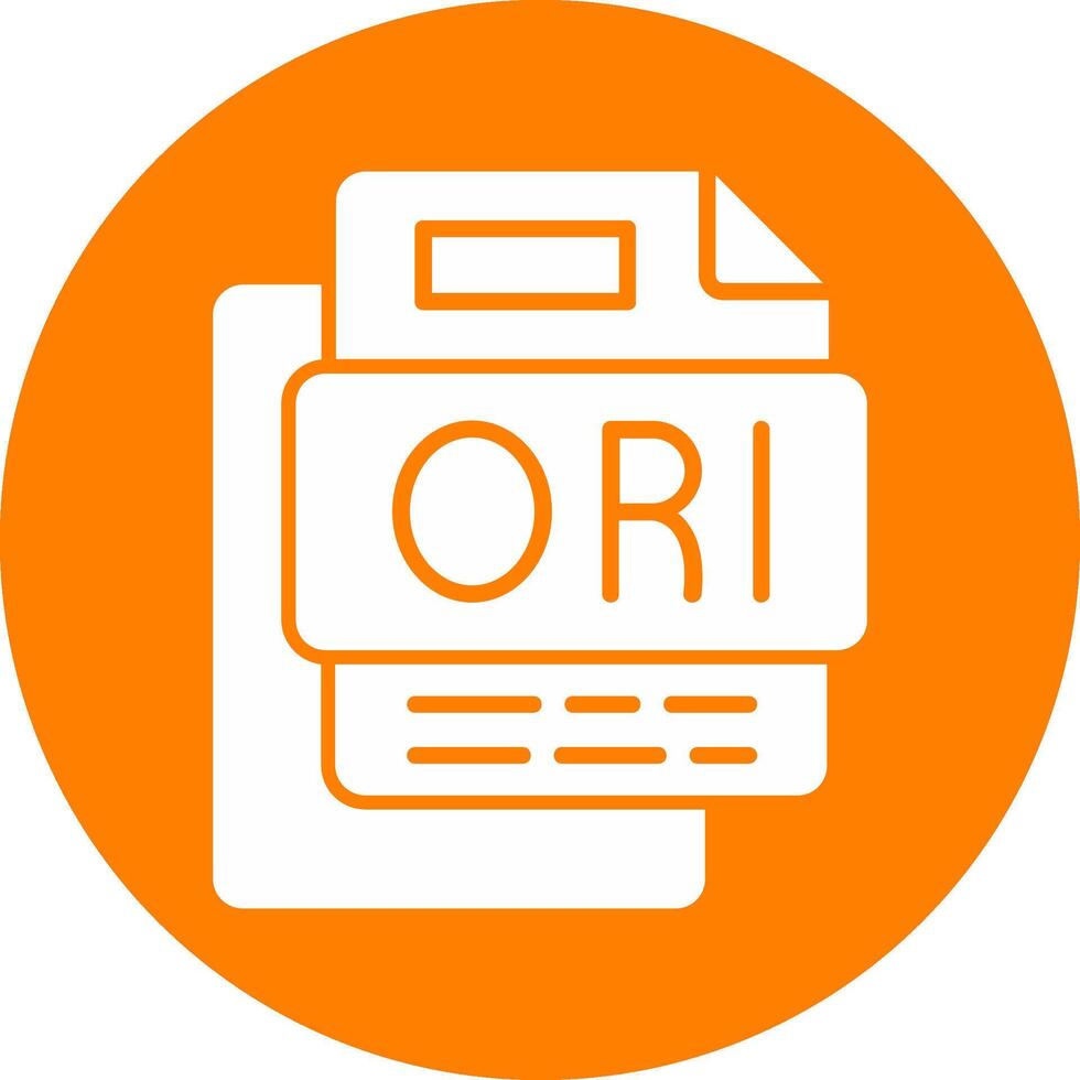 Ori File Glyph Multi Circle Icon vector