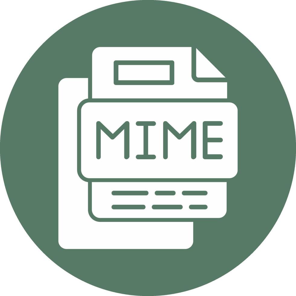 Mime File Glyph Multi Circle Icon vector