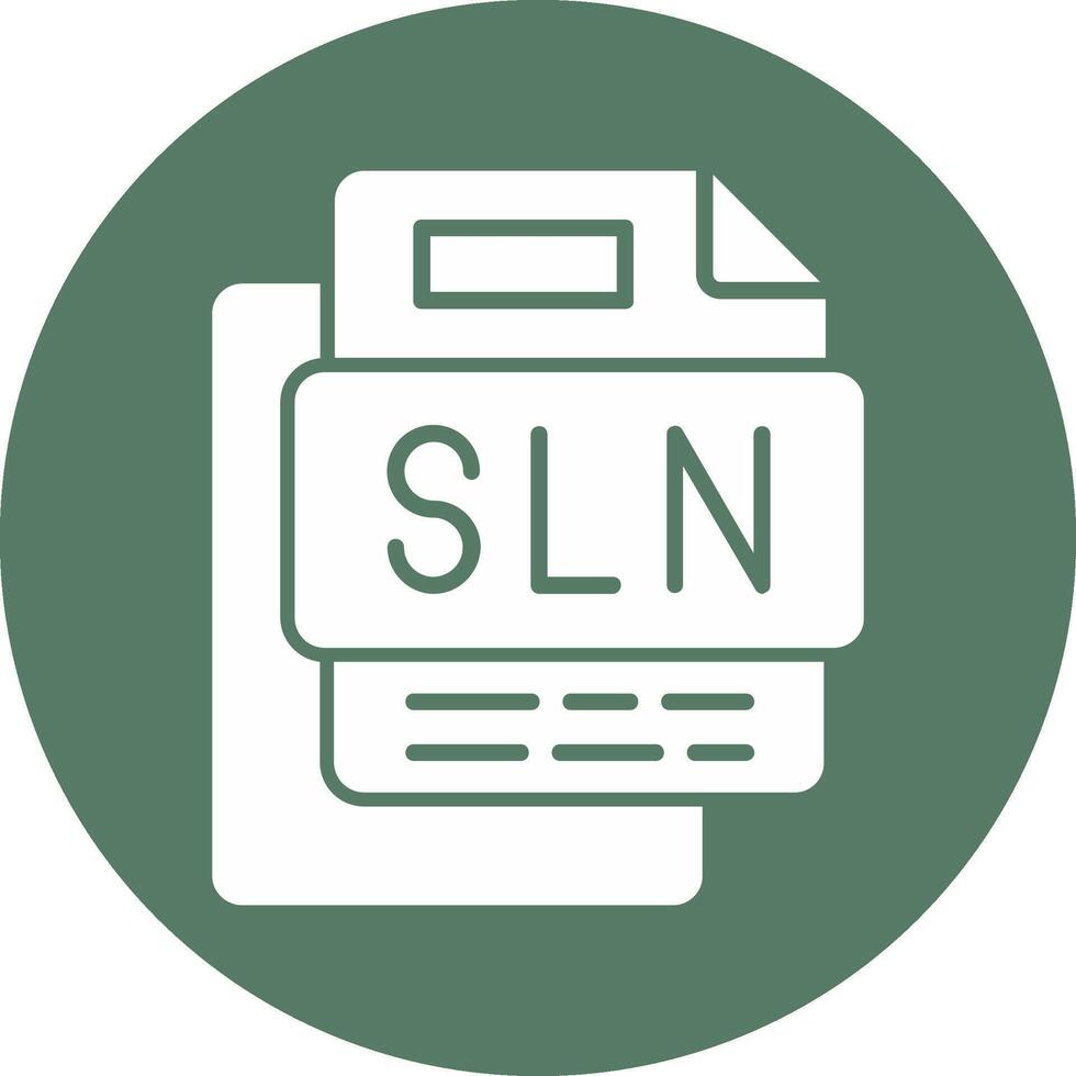 Sln File Glyph Multi Circle Icon vector
