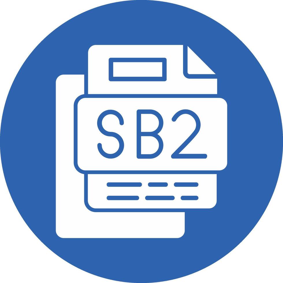 Sb2 File Glyph Multi Circle Icon vector