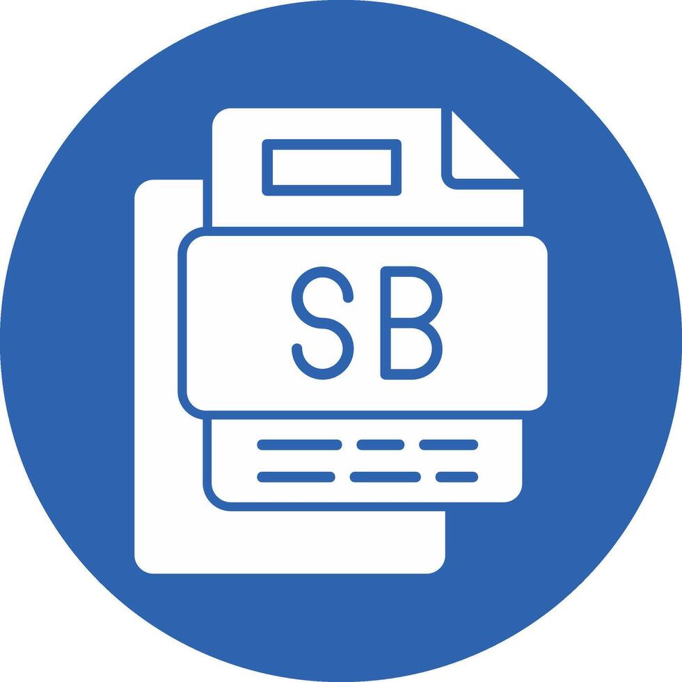 Sb File Glyph Multi Circle Icon vector