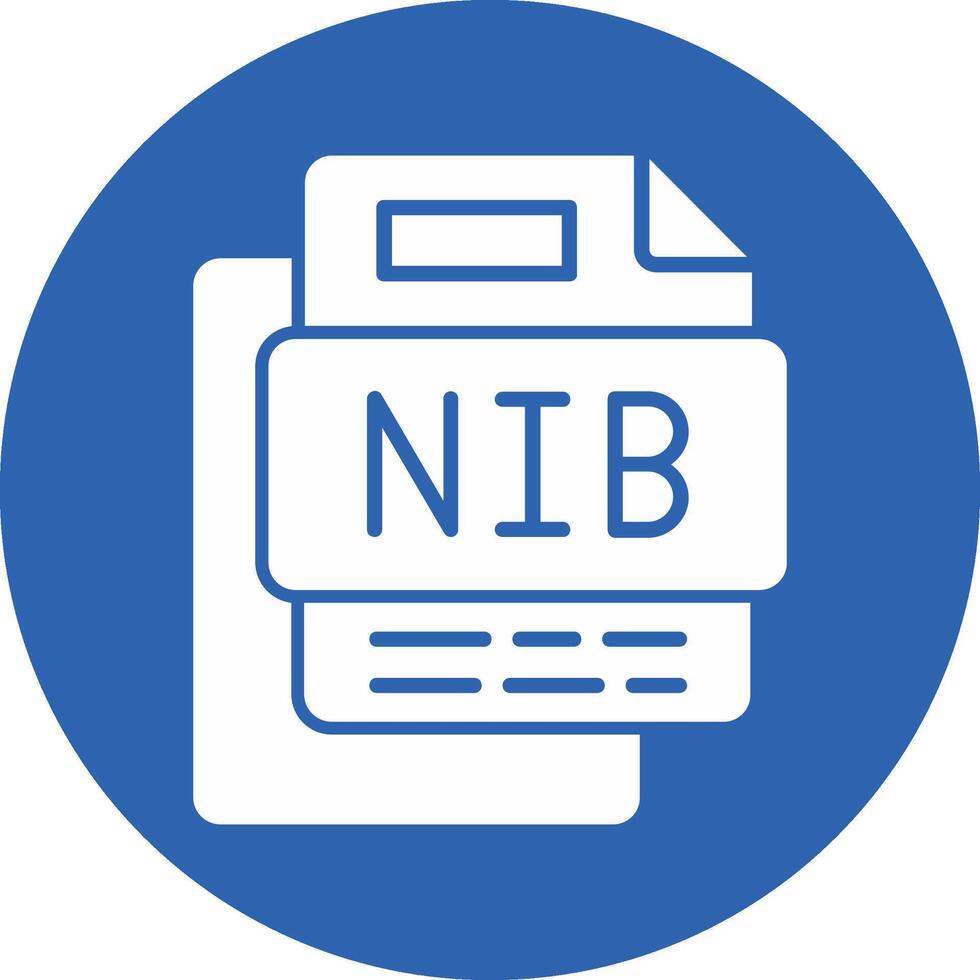 Nib File Glyph Multi Circle Icon vector