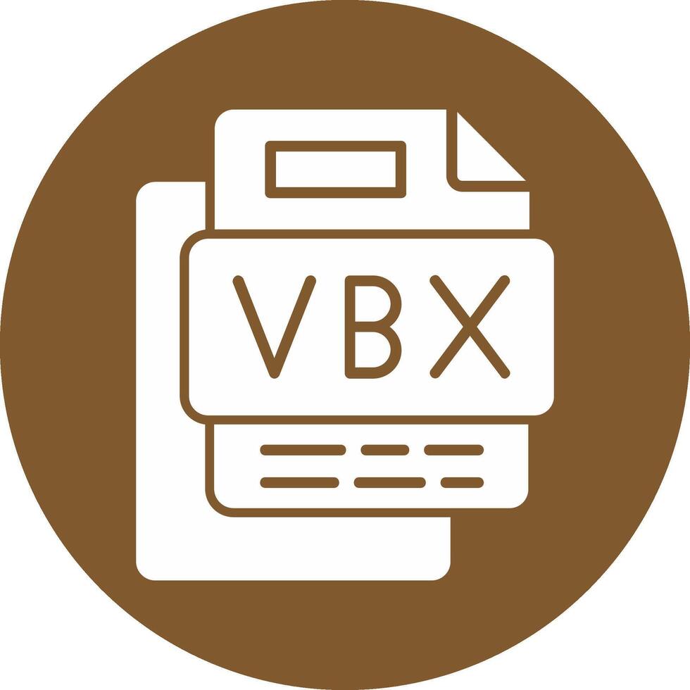 VBX File Glyph Multi Circle Icon vector