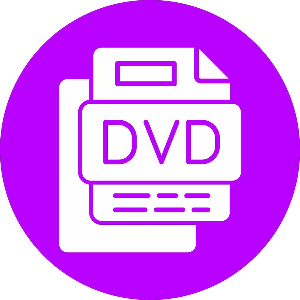Dvd File Glyph Multi Circle Icon vector
