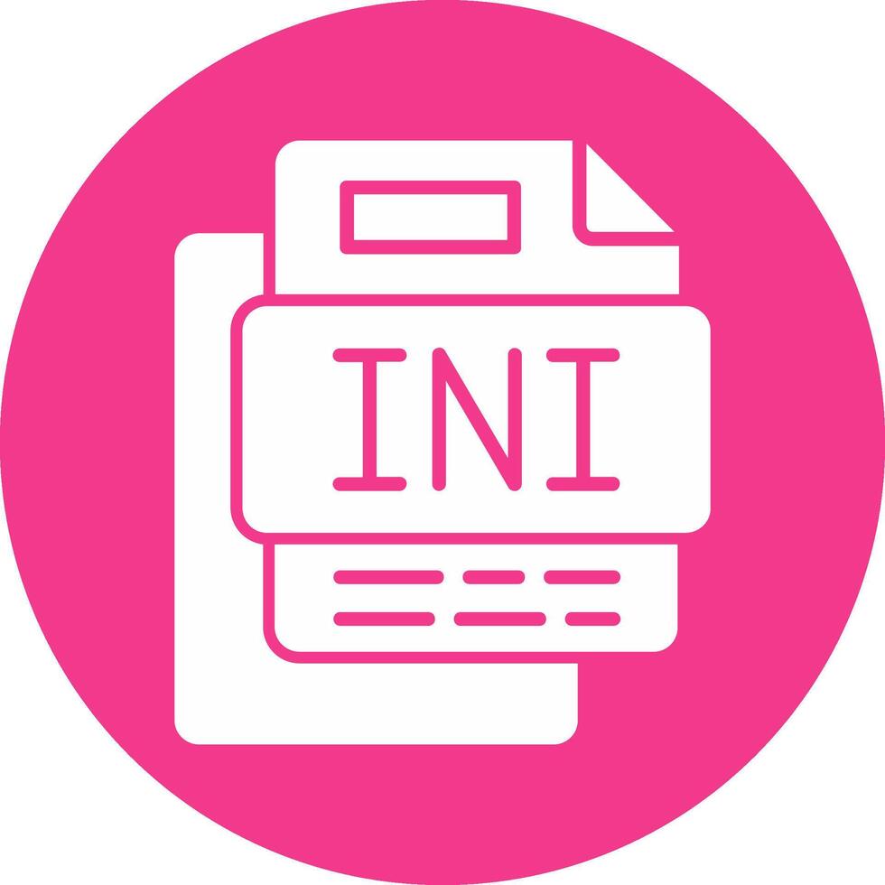 INI File Glyph Multi Circle Icon vector