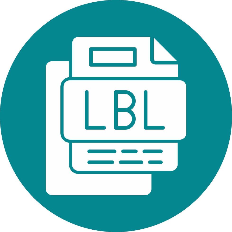 LBL File Glyph Multi Circle Icon vector