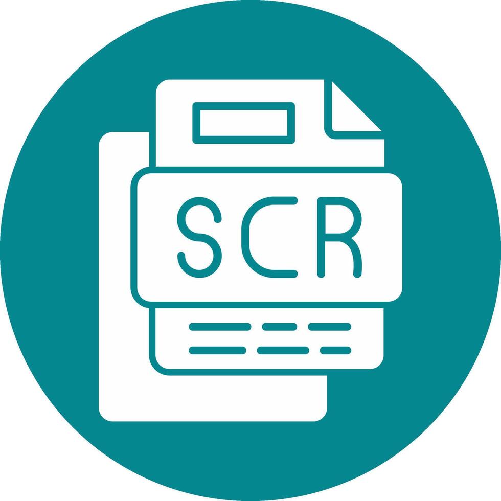 SCR File Glyph Multi Circle Icon vector