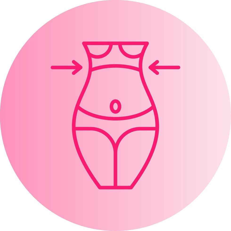 Fat Loss Gradient Circle Icon vector