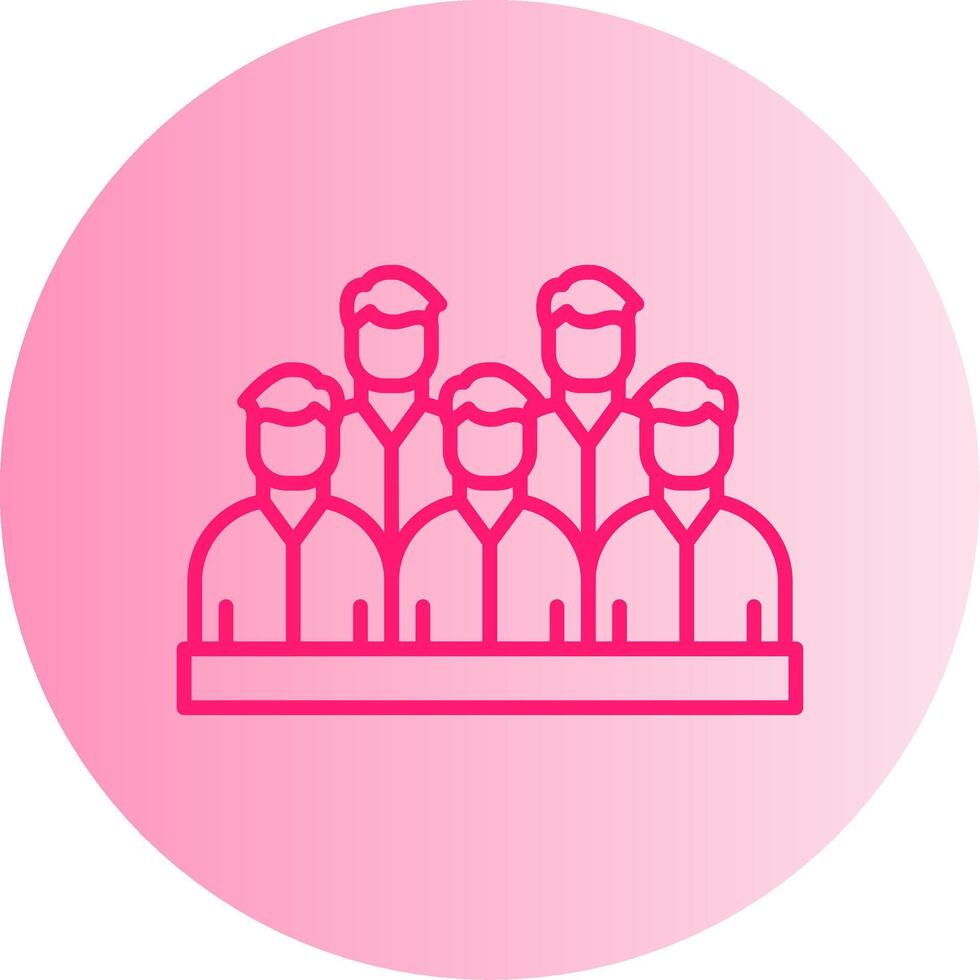 Spectators Gradient Circle Icon vector