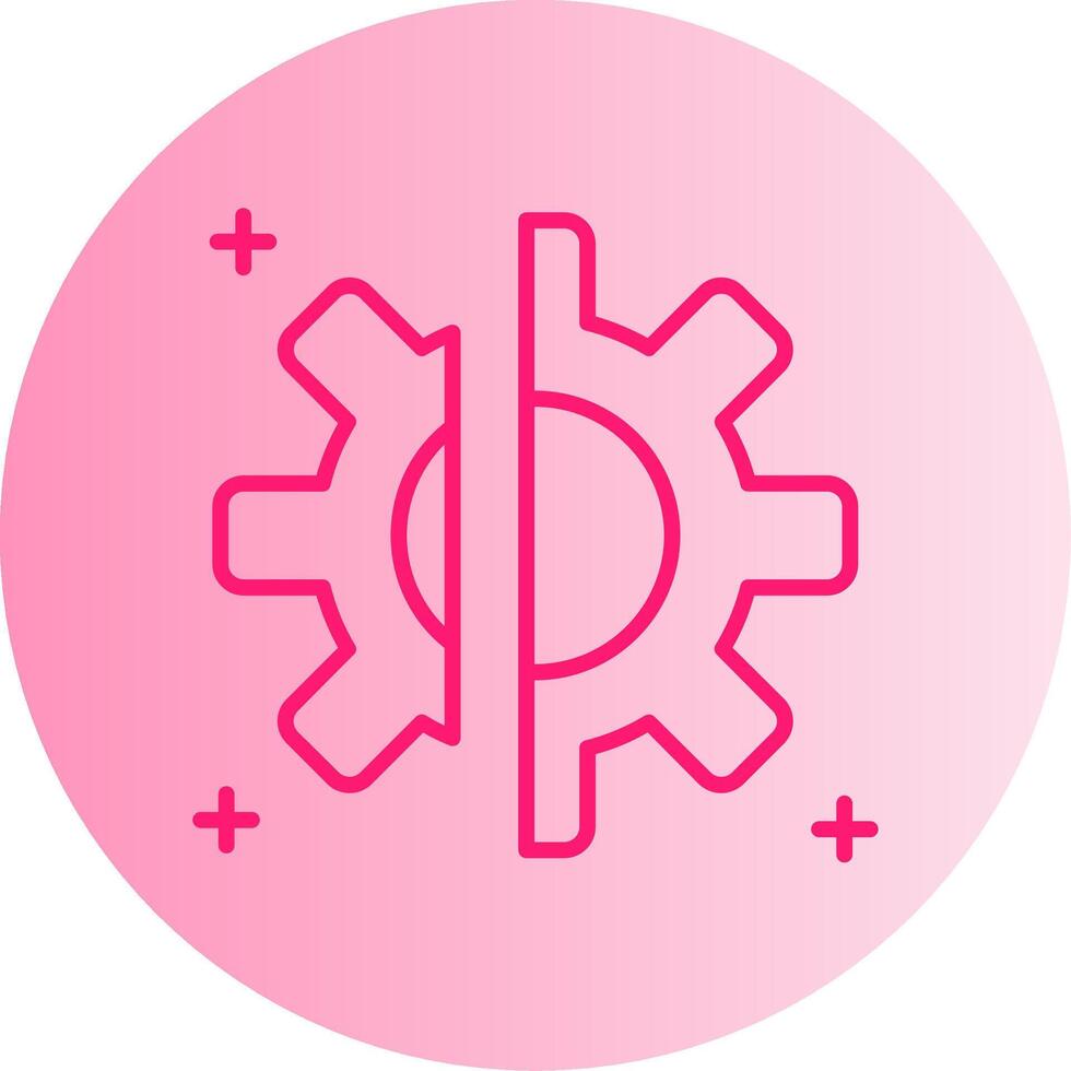 Disruption Gradient Circle Icon vector