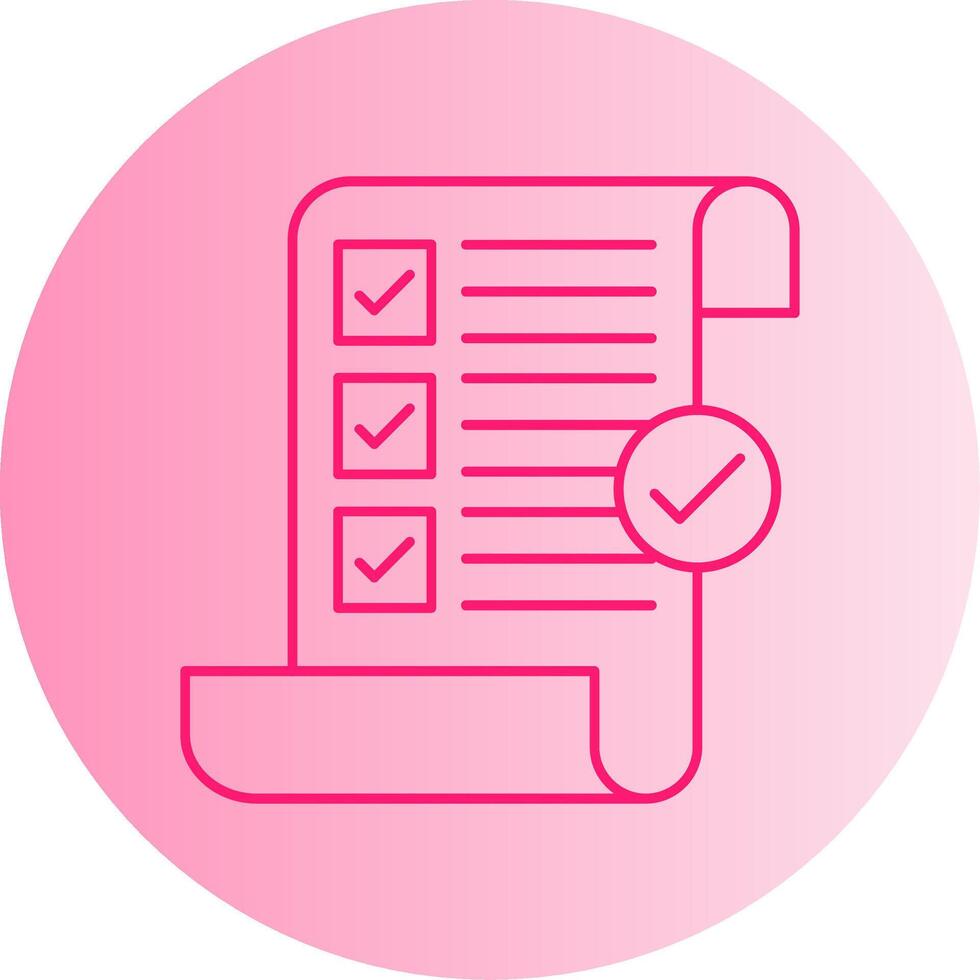 Terms and Conditions Gradient Circle Icon vector