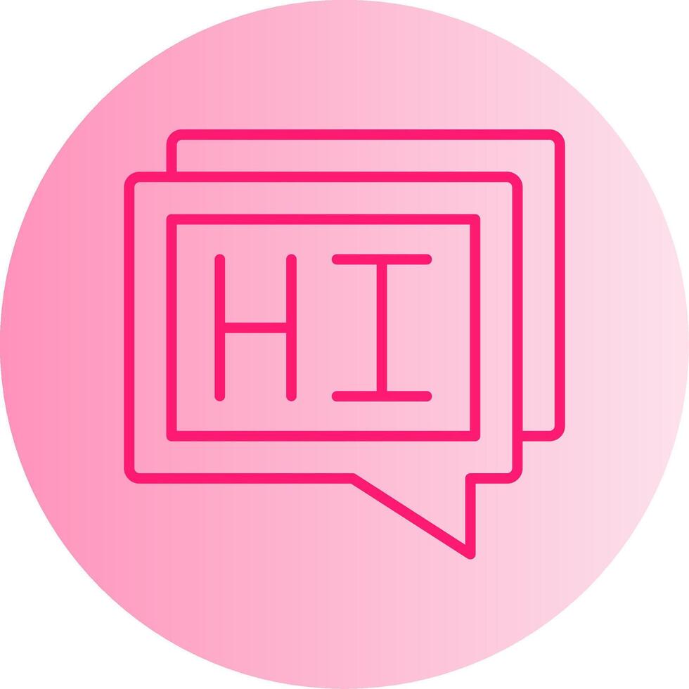 Hi Gradient Circle Icon vector
