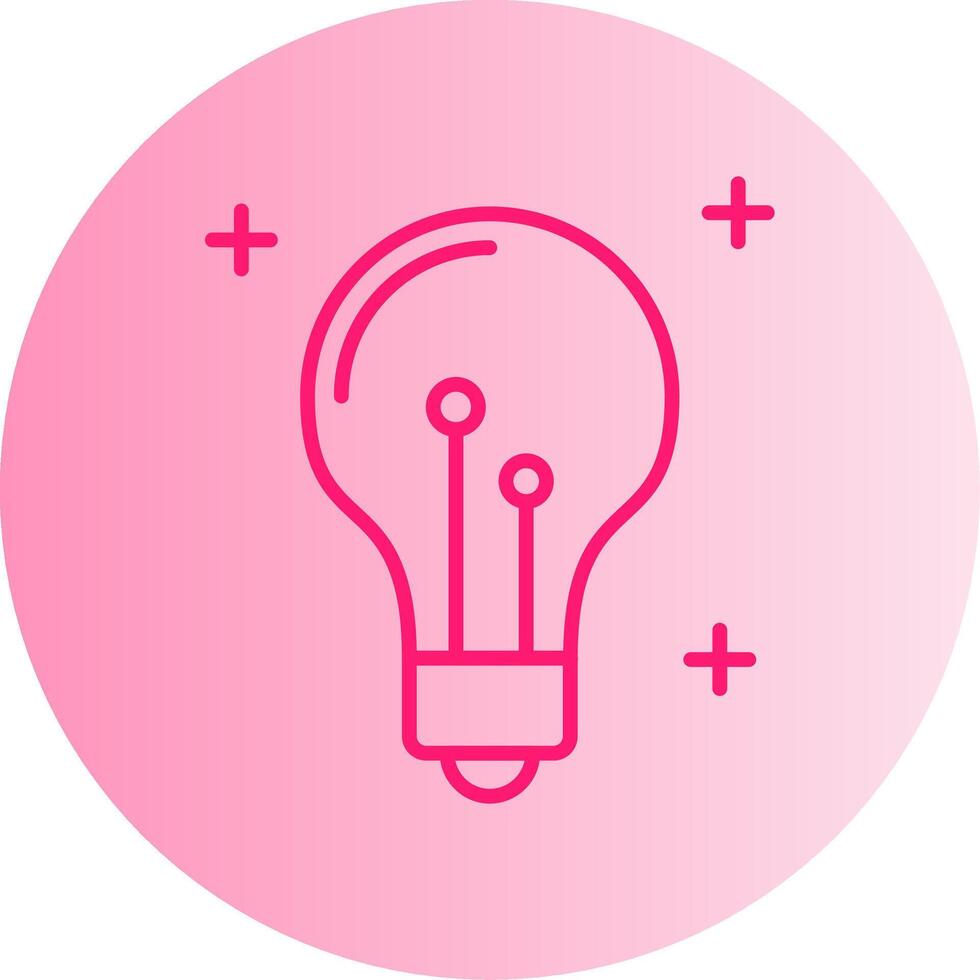Idea Gradient Circle Icon vector