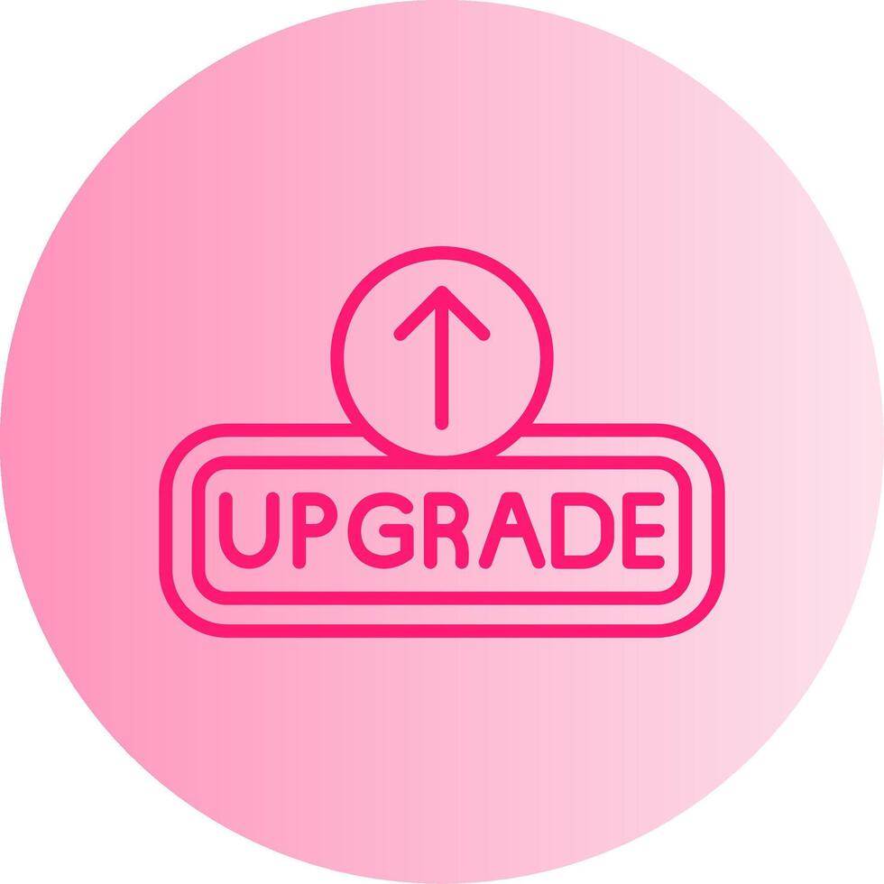Upgrade Gradient Circle Icon vector