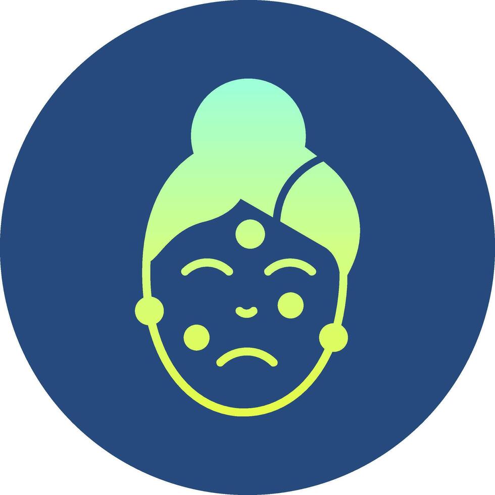 Acne Gradient Circle Icon vector