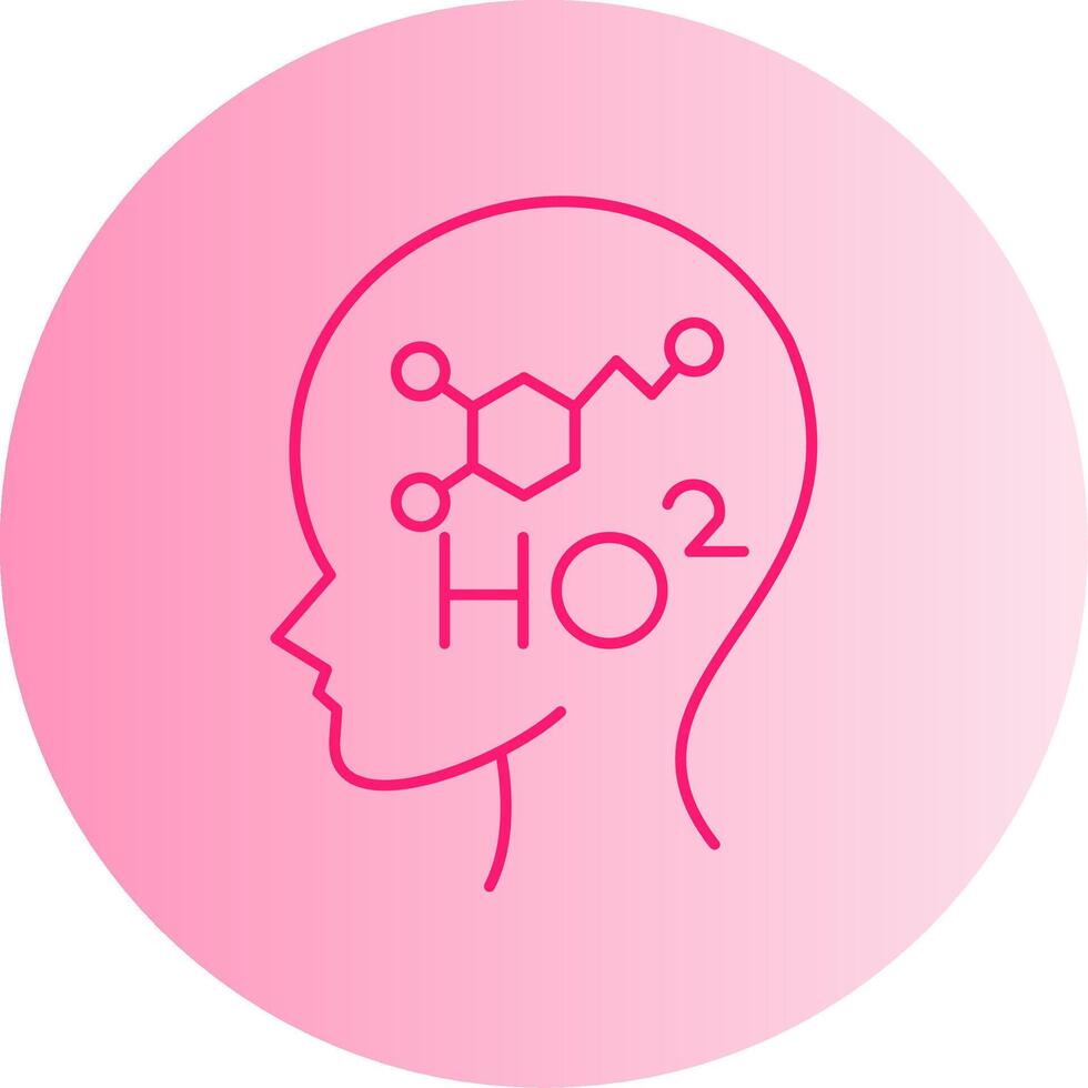 Dopamine Gradient Circle Icon vector