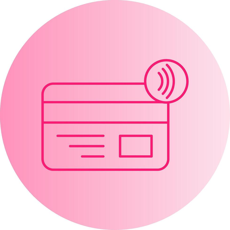 Nfc Payment Gradient Circle Icon vector