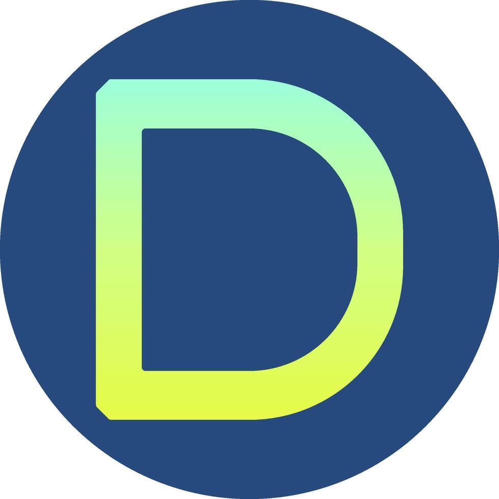 Capital D Icon vector