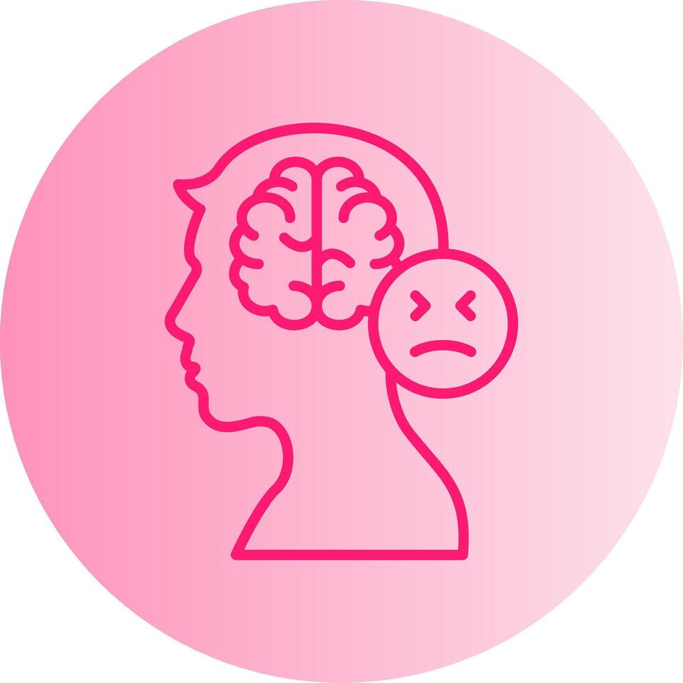 Mood Swings Gradient Circle Icon vector