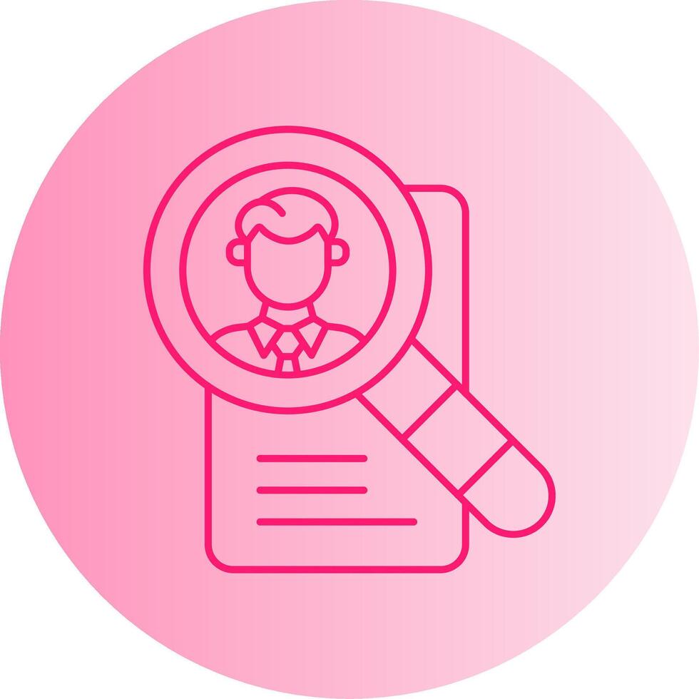 Search Employee Gradient Circle Icon vector
