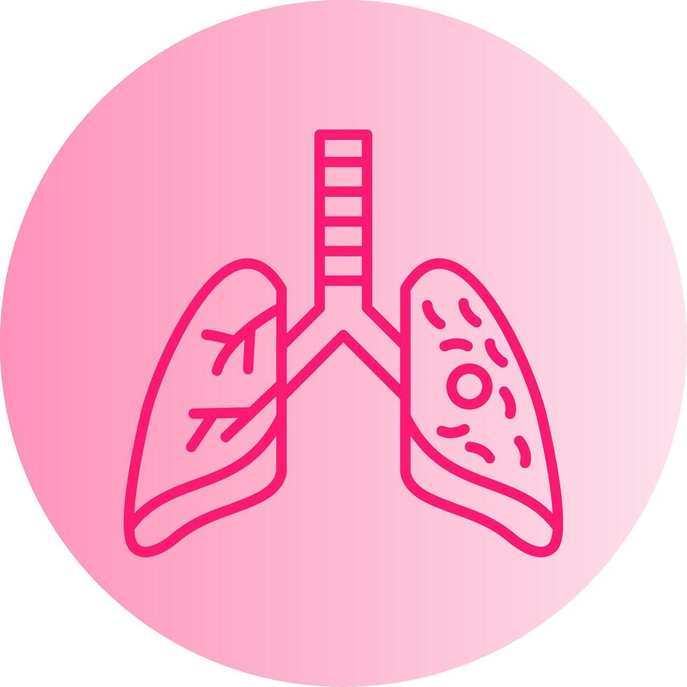 Tuberculosis Virus Gradient Circle Icon vector