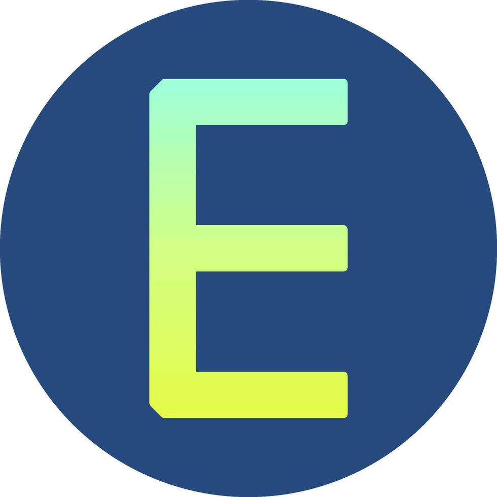 Capital E Icon vector