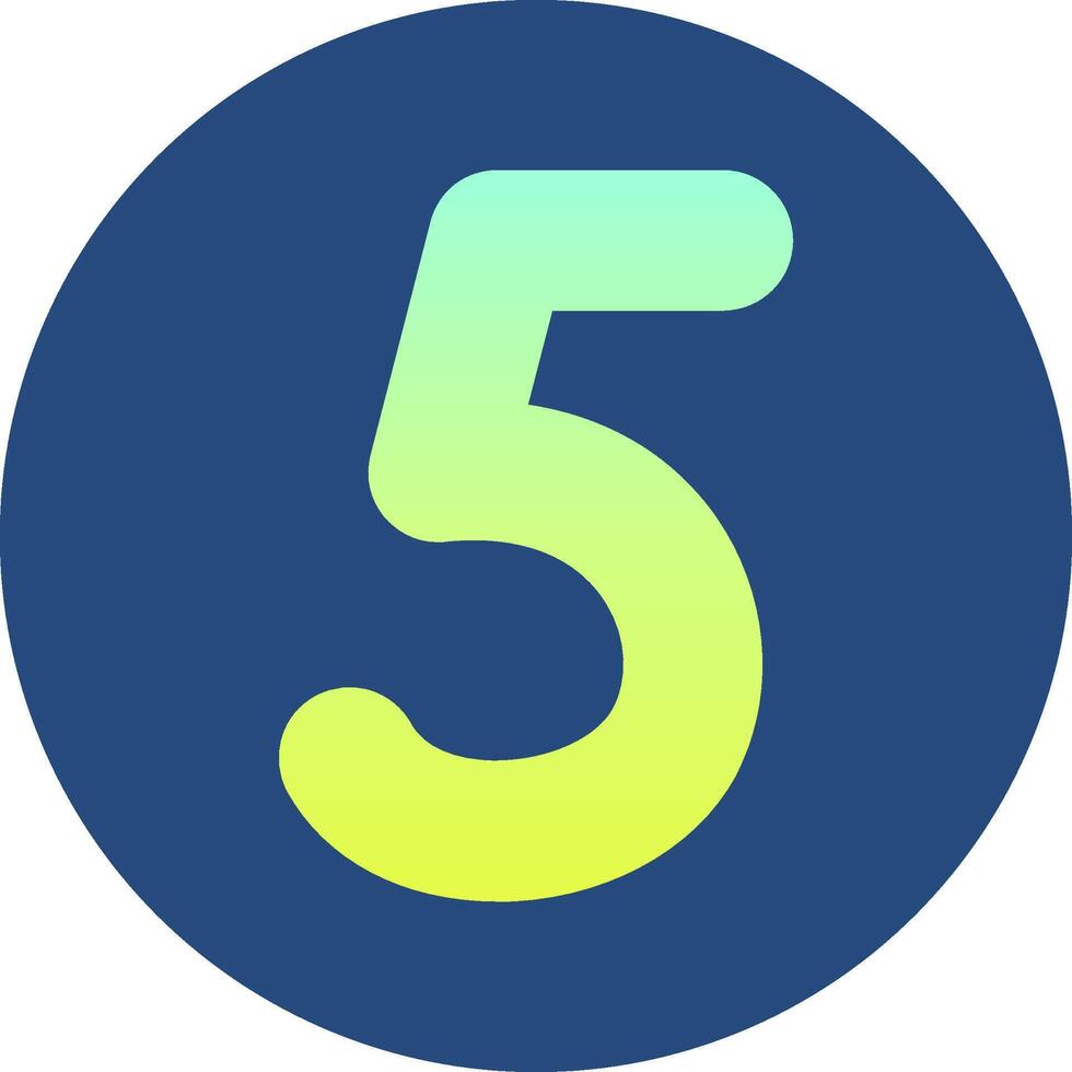Five Gradient Circle Icon vector