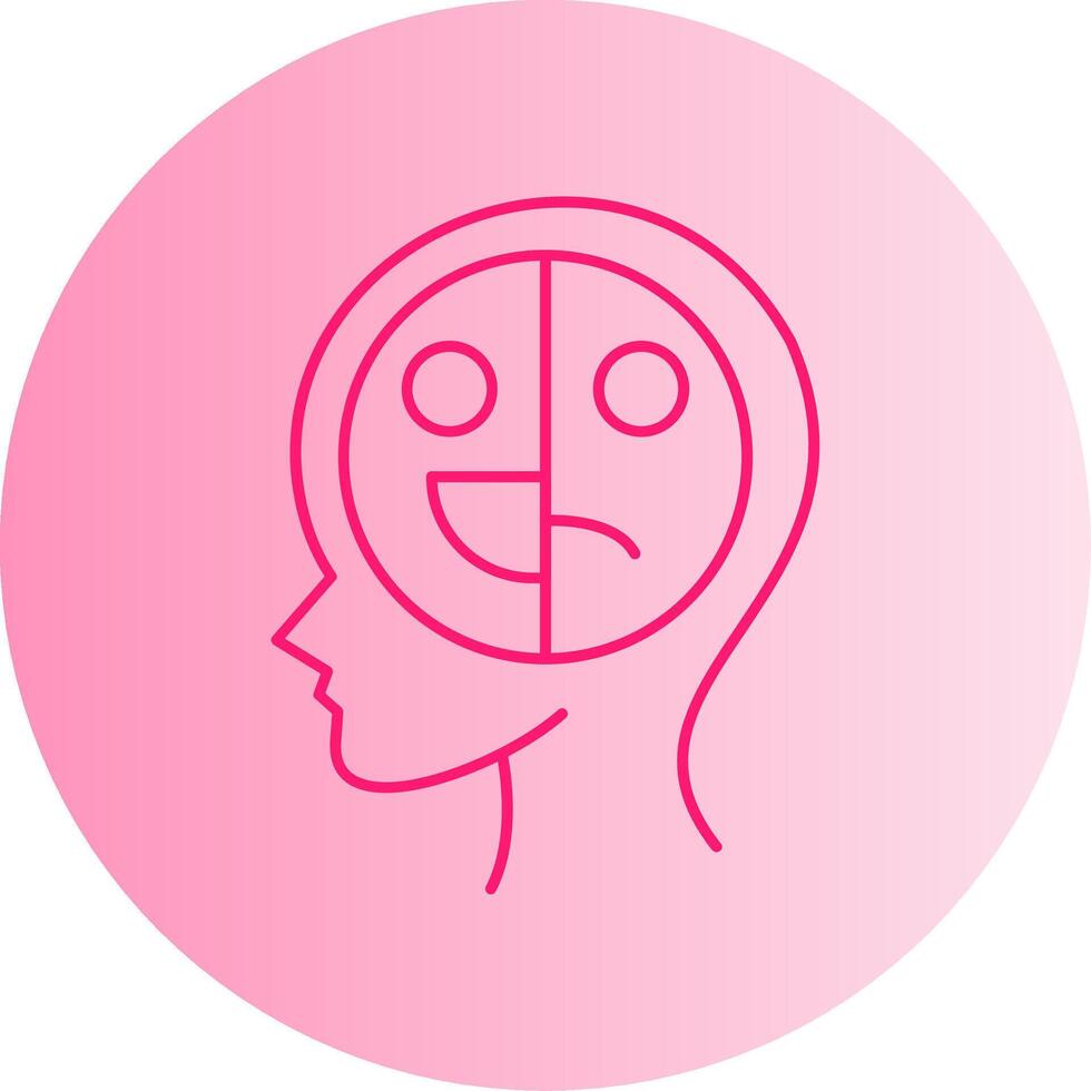 Mood Swings Gradient Circle Icon vector