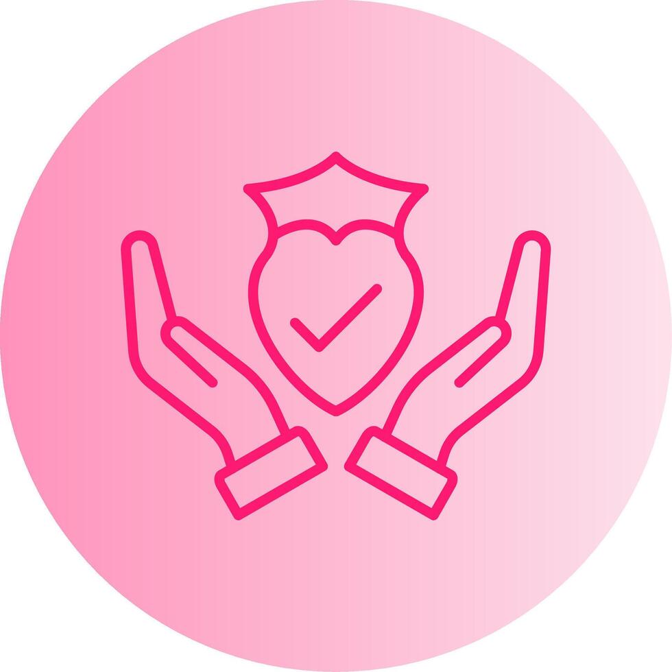 Trust Gradient Circle Icon vector