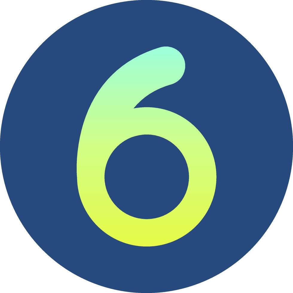Six Gradient Circle Icon vector