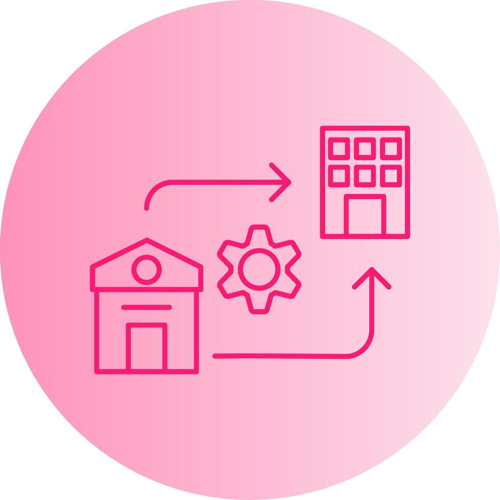 Hybrid Work Gradient Circle Icon vector