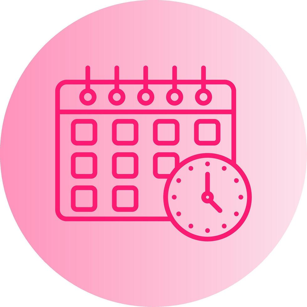 Planner Gradient Circle Icon vector
