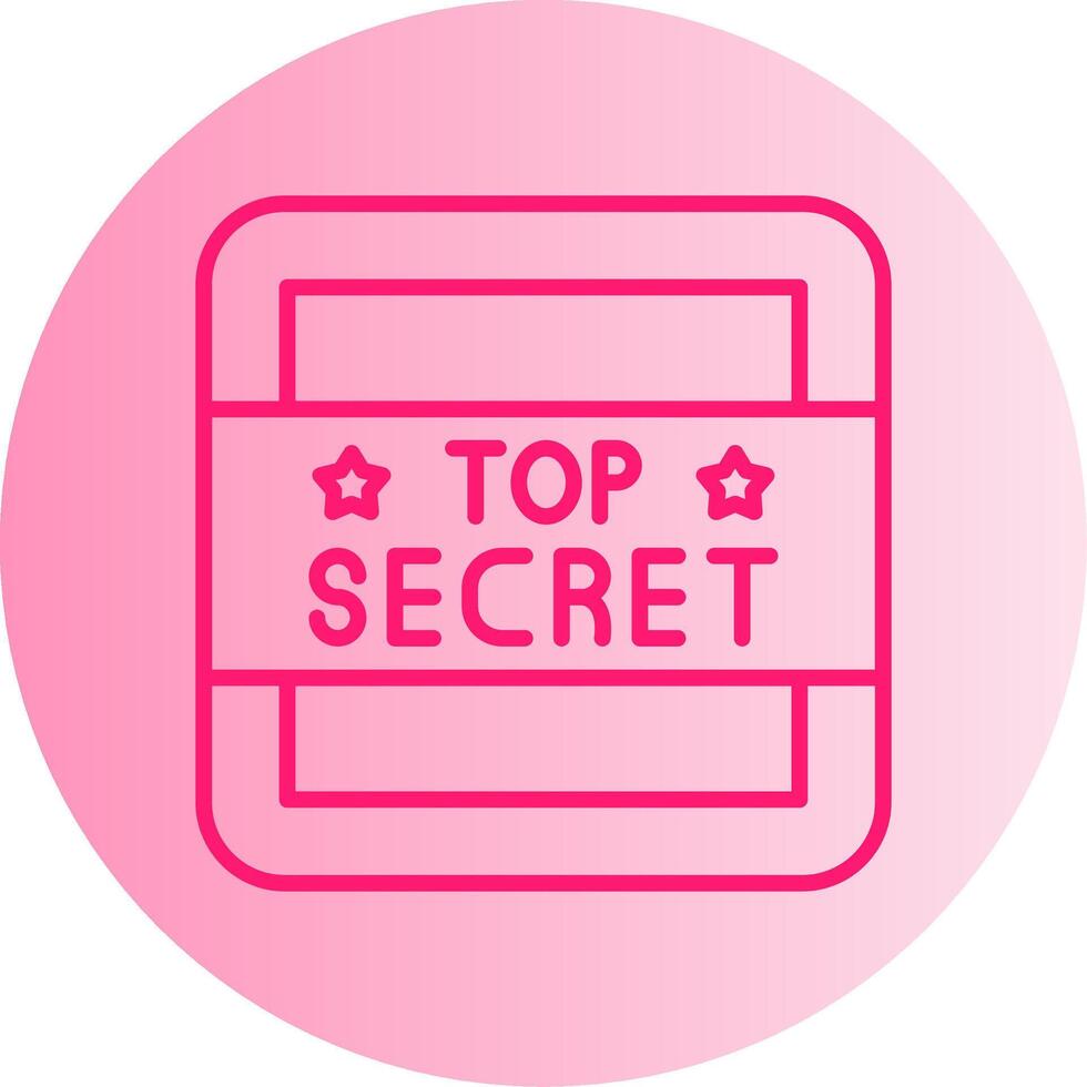 Top Secret Gradient Circle Icon vector