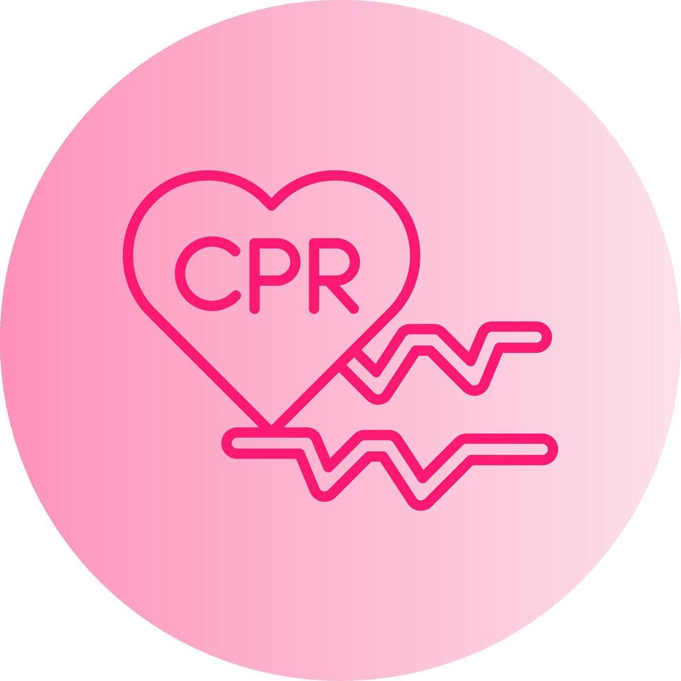 Cpr Gradient Circle Icon vector